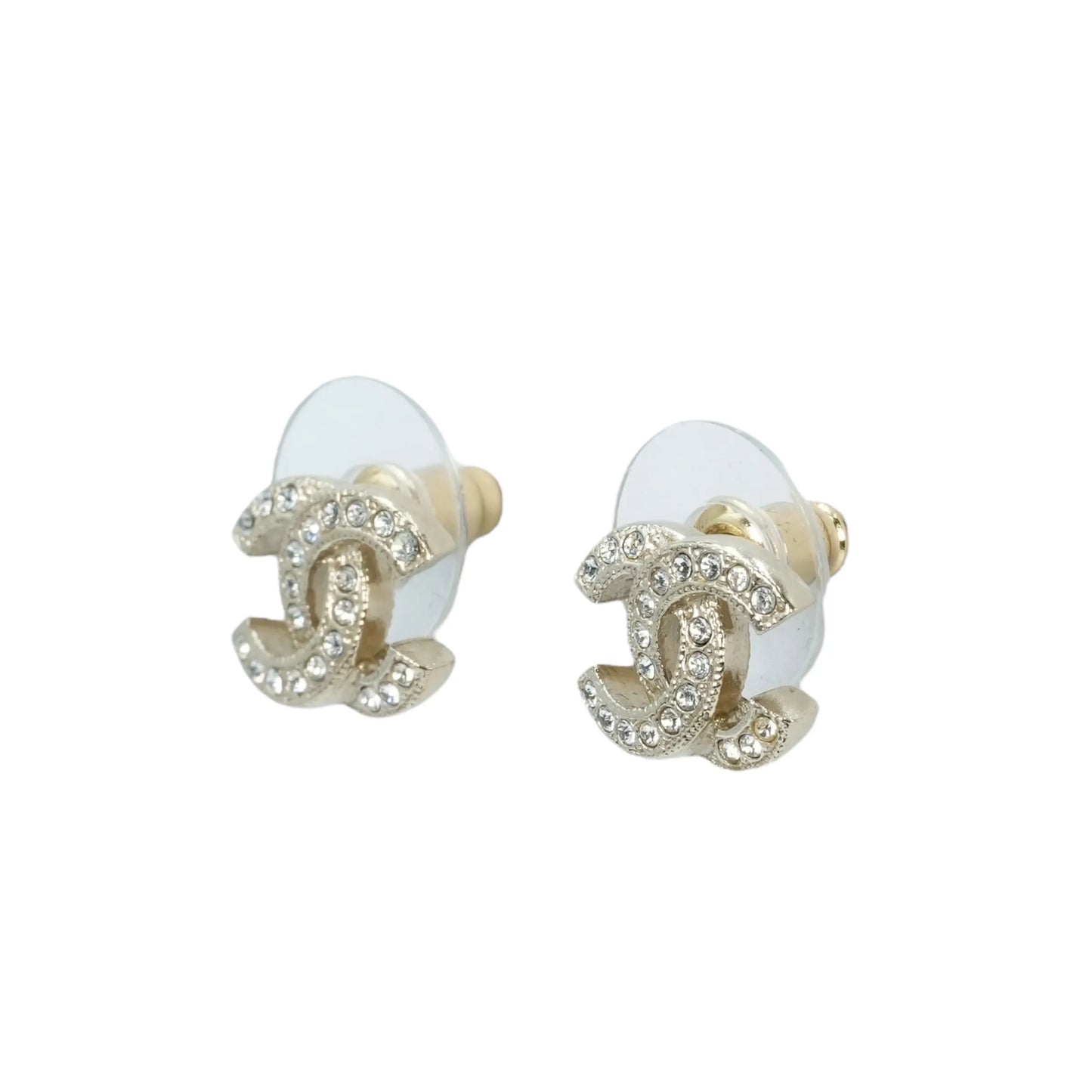 CHANEL Crystal Timeless CC Earring C22 V - Gold Plated