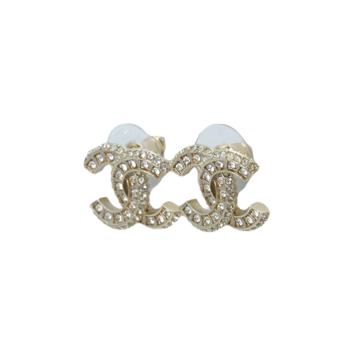 CHANEL Crystal Timeless CC Earring F21 V - Gold Plated