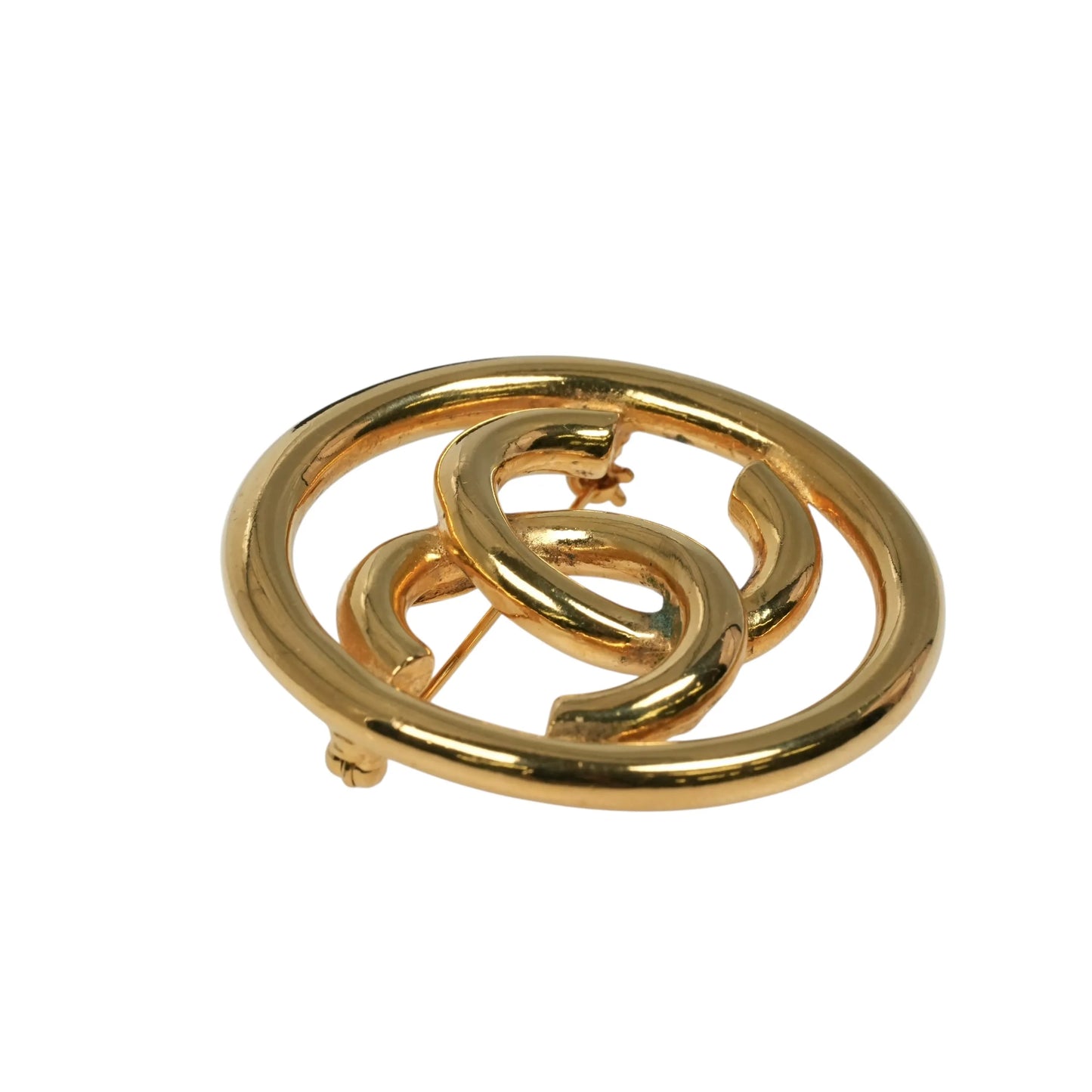 CHANEL CC Logo Brooch 03P - Gold
