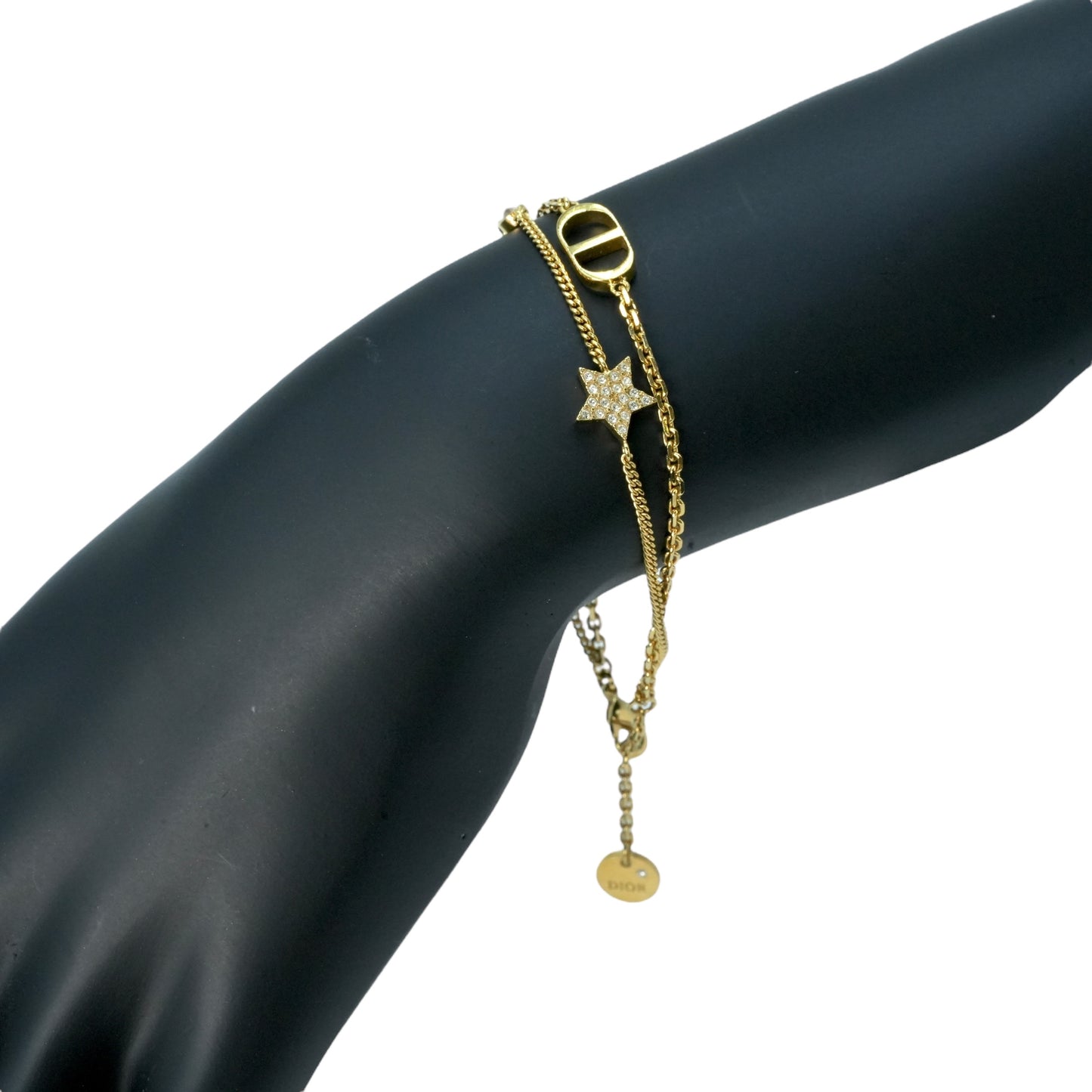 Dior Petit CD Double Bracelet Star Rhinestone - Gold Plated