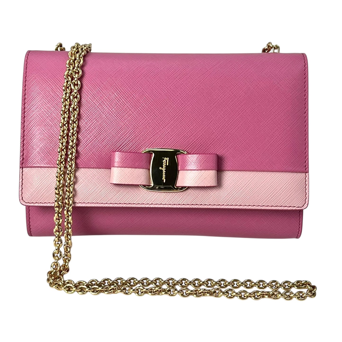 Ferragamo Vera Ribbon Shoulder Bag - Pink