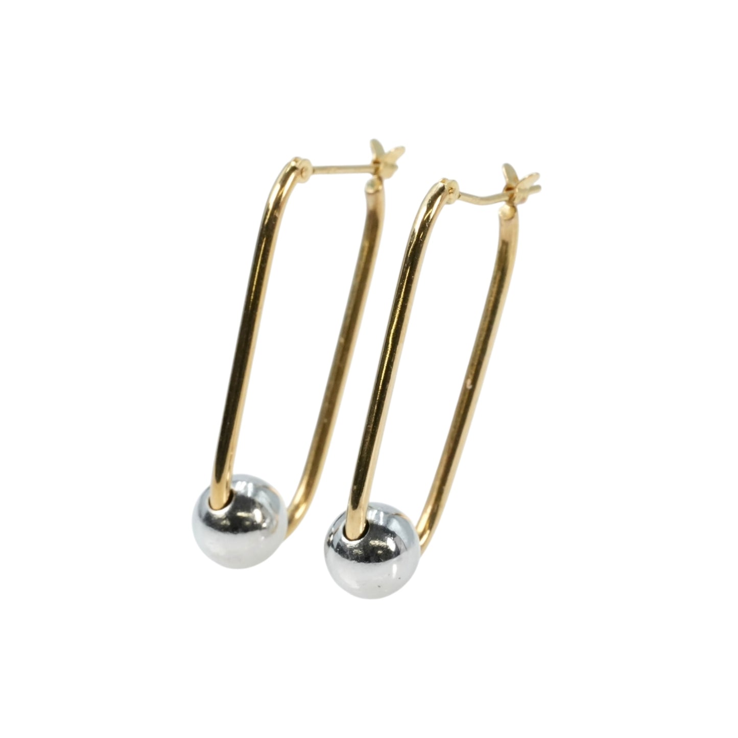 K18 Yellowgold Whitegold Earring