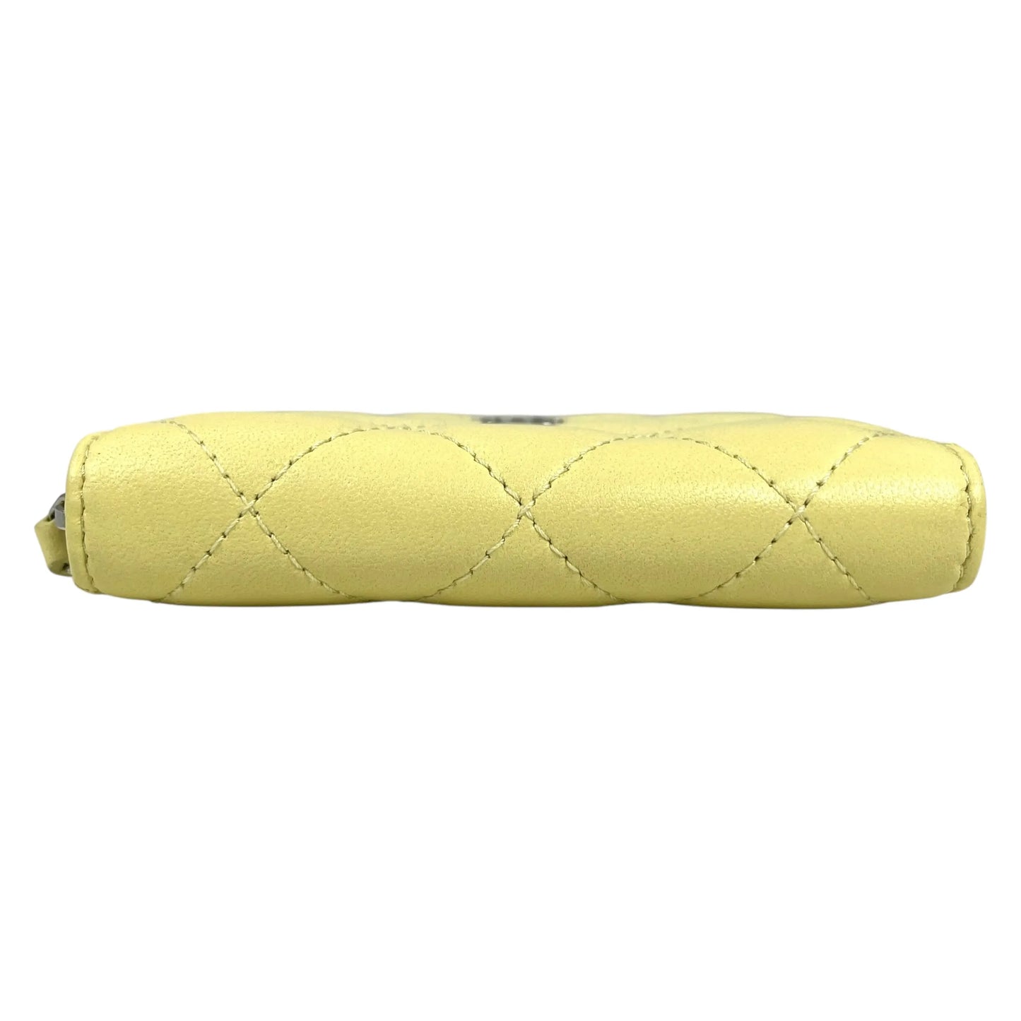 CHANEL Materasse Lambskin Coin Case - Yellow