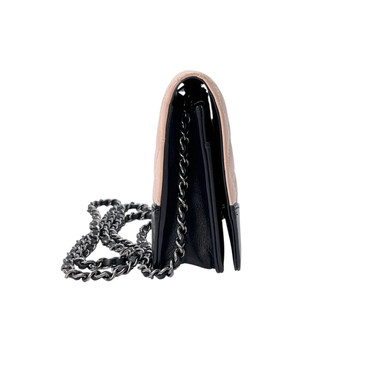 CHANEL Gabrielle Chain Wallet (WOC) - Beige × Black