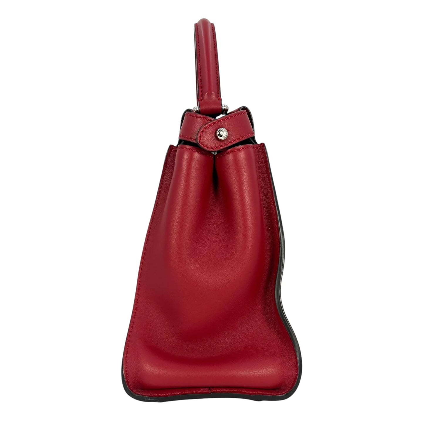Fendi Peekaboo Iconic Medium Hand Bag Shoulder Bag - Red
