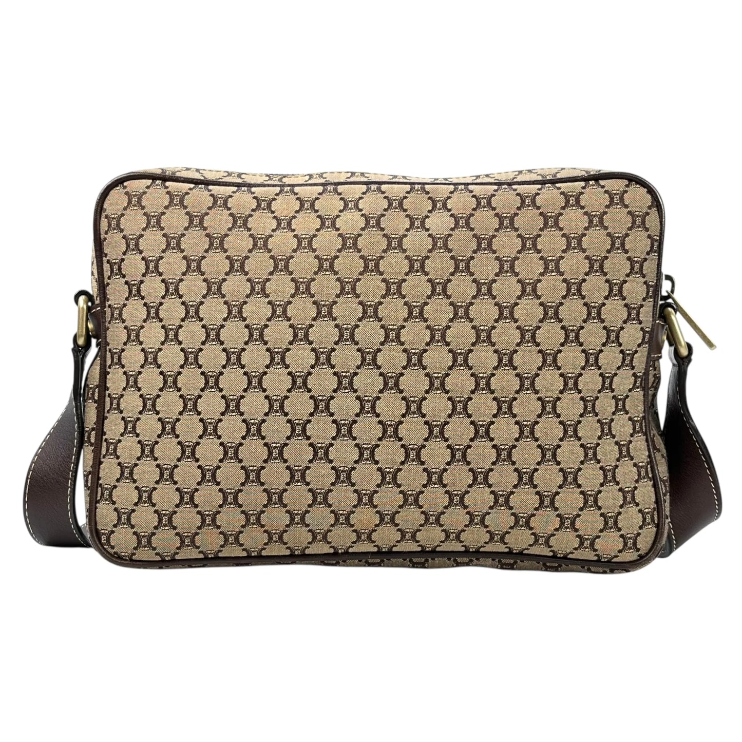 Celine Canvas Macadam Shoulder Bag - Brown