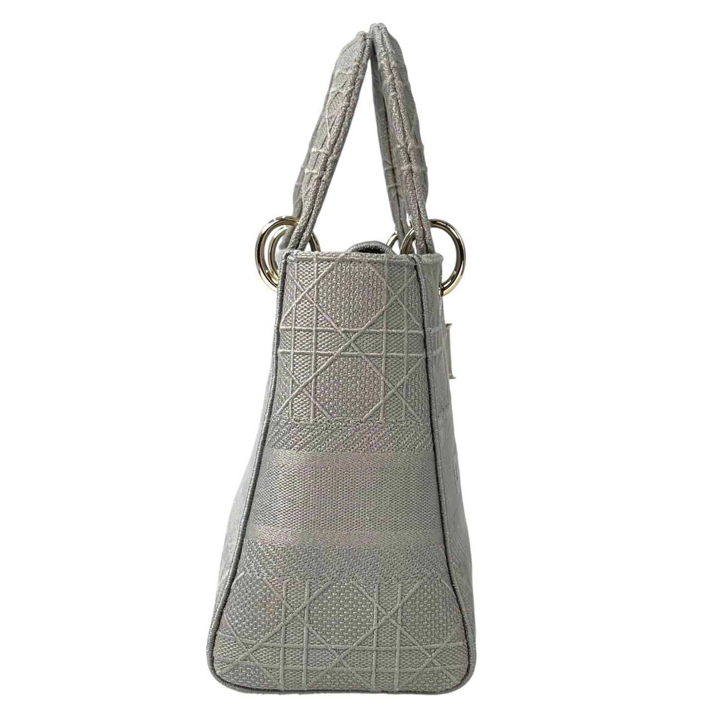 Christian Dior Lady Dior D Lite Hand Bag Shoulder Bag - Gray