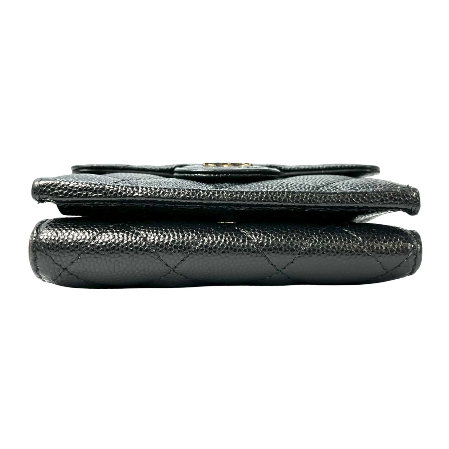 CHANEL Classic Small Flap Compact Wallet Caviar Skin - Black