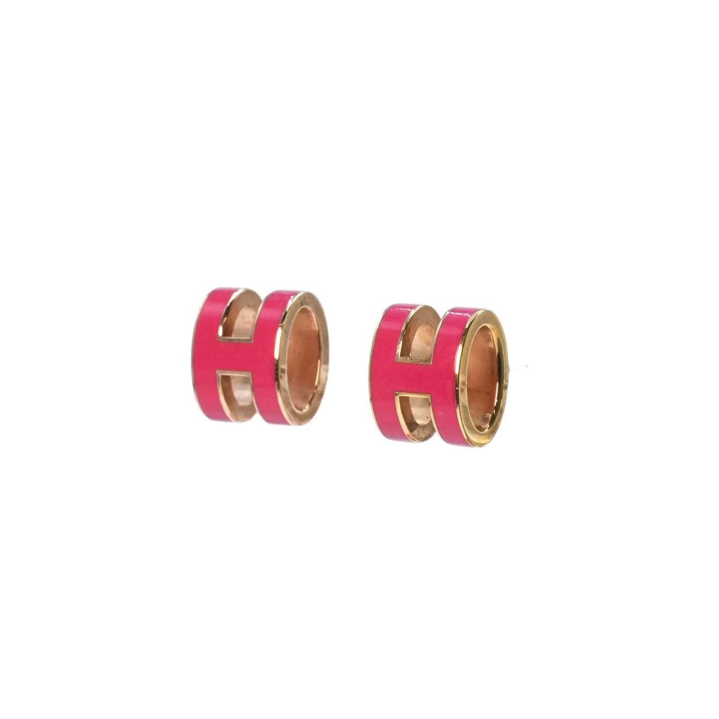 Hermès Mini Pop H Earring - Pink - Metal