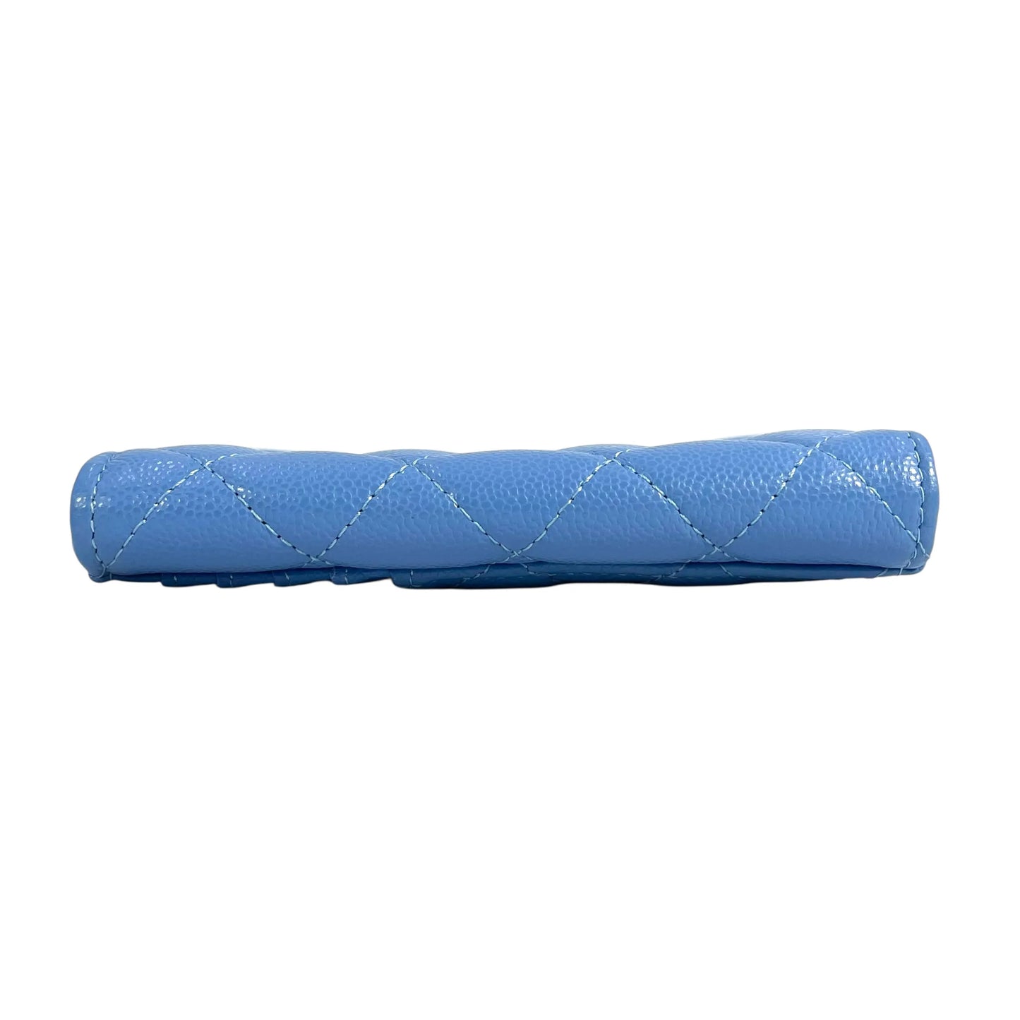 CHANEL Caviarskin Classic Zipped Coin Case - Blue
