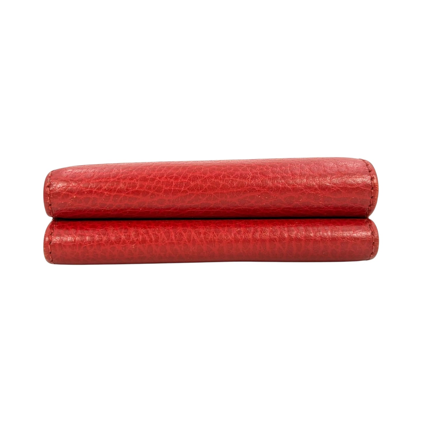 GUCCI GG Marmont Leather Trifold Compact Wallet - Red