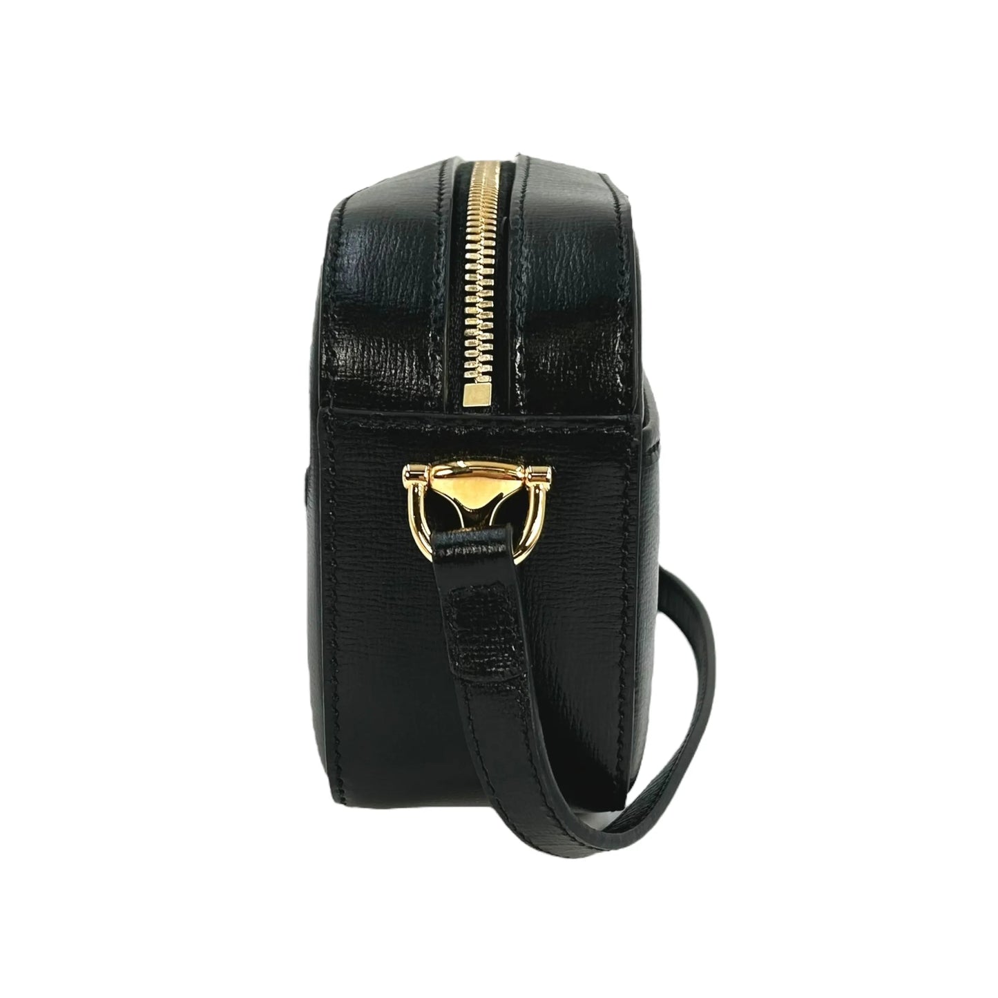 GUCCI Horsebit 1955 Leather Small Shoulder Bag - Black