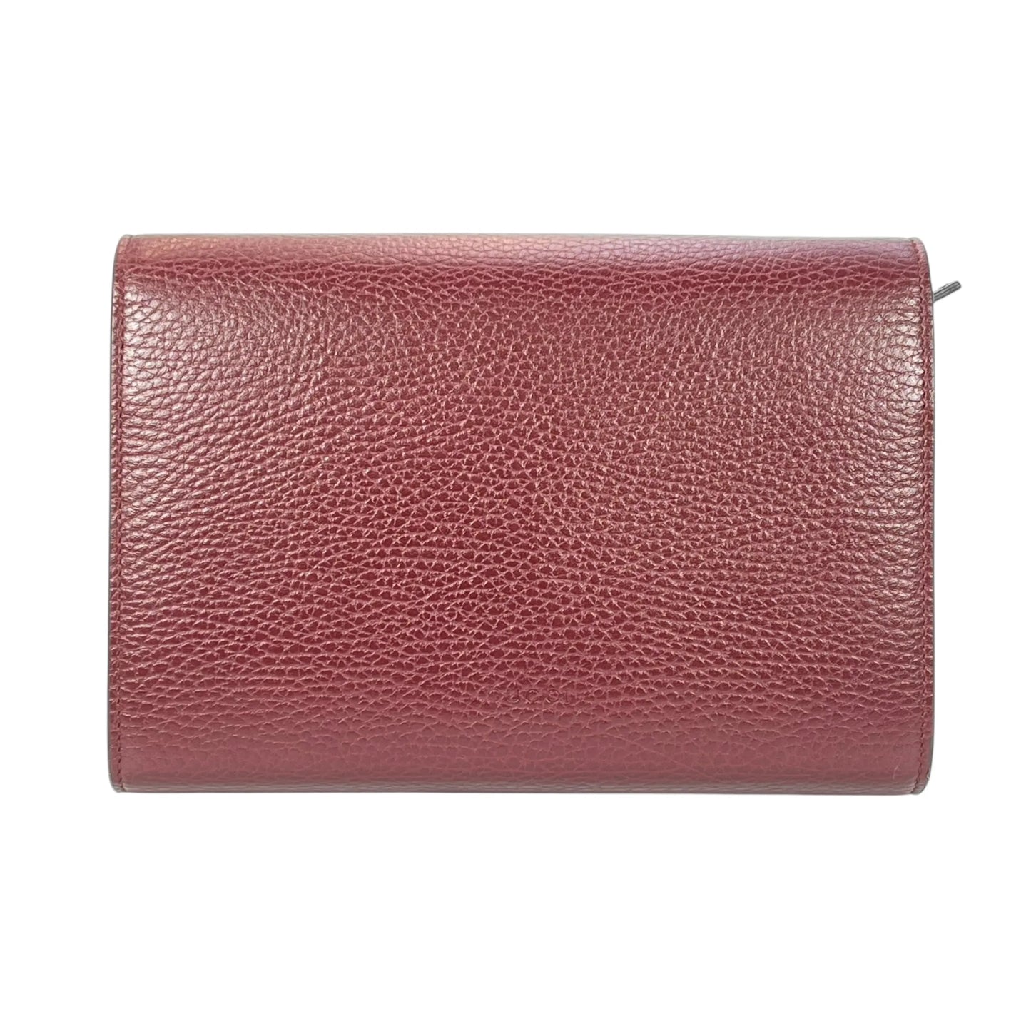 GUCCI Dionysus GG Supreme Chain Wallet - Red