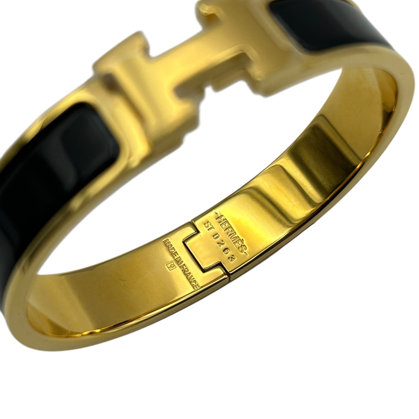 HERMES Clic H Black Gold