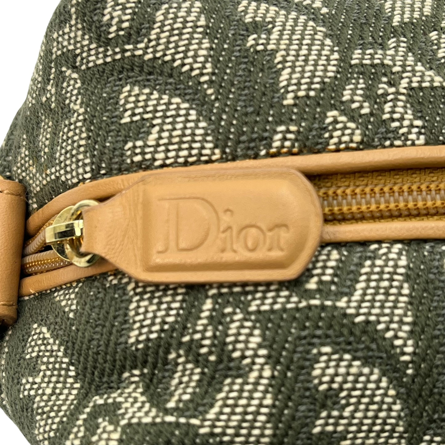 Dior Trotter Canvas Pouch Olive Green