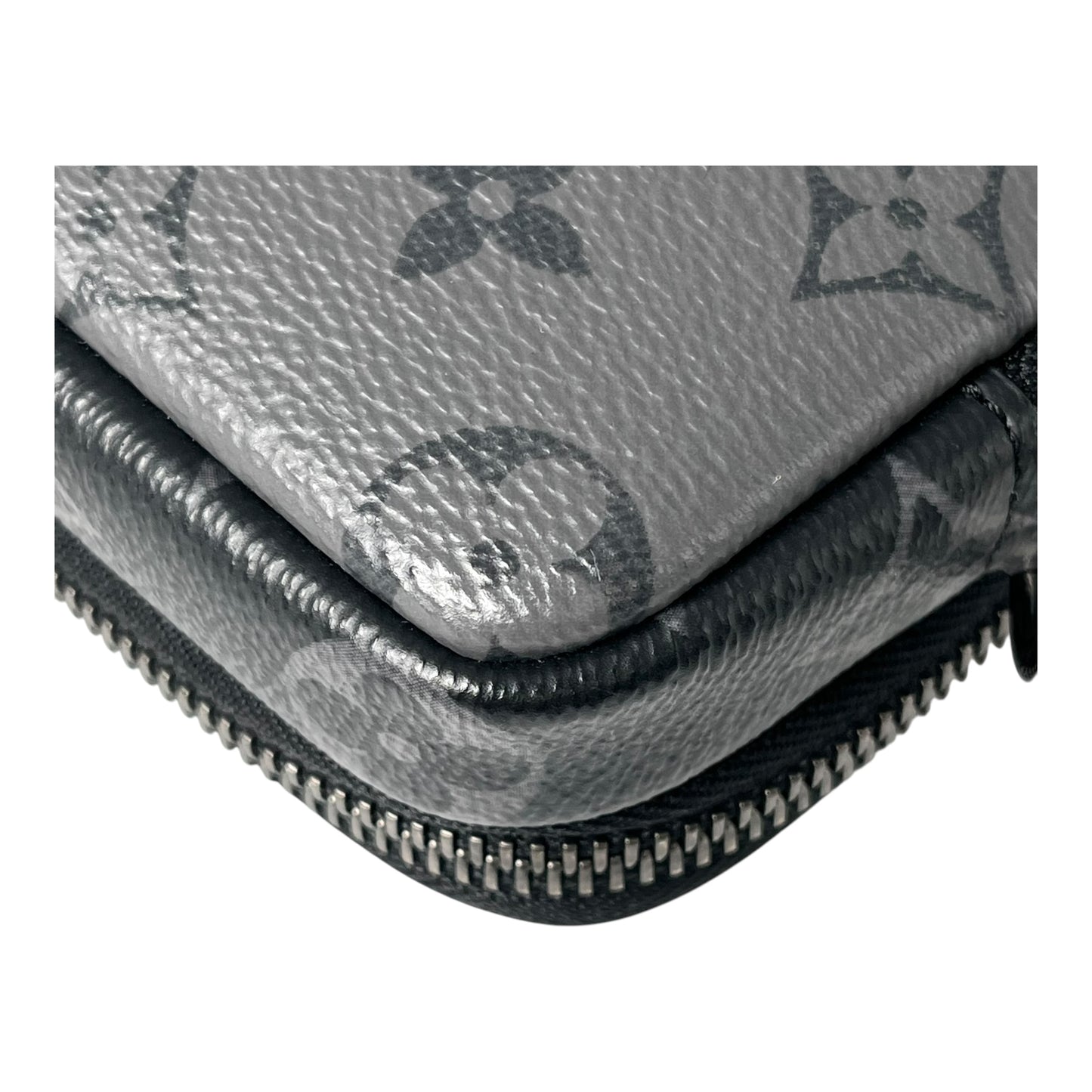 Louis Vuitton Double Phone Pouch Rev erse Monogram Eclipse