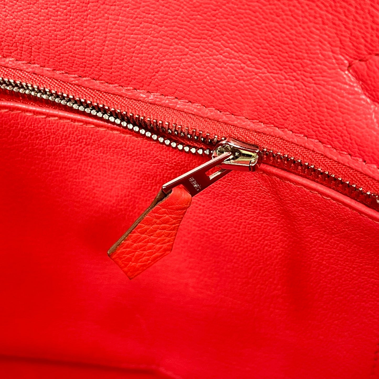 HERMES Birkin30 taurillon Rouge pivoine SVmetal fittings □R