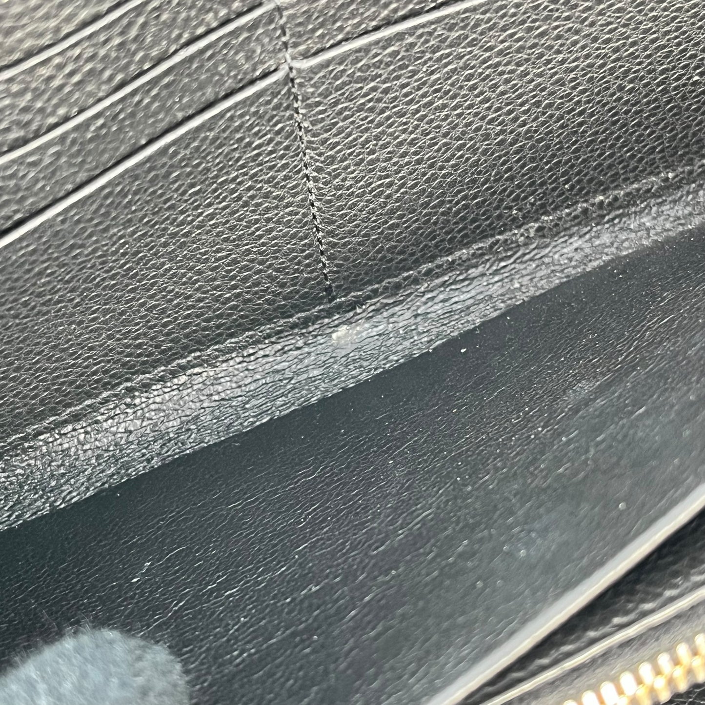 Saint Laurent YSL logo leather Round zip wallet
