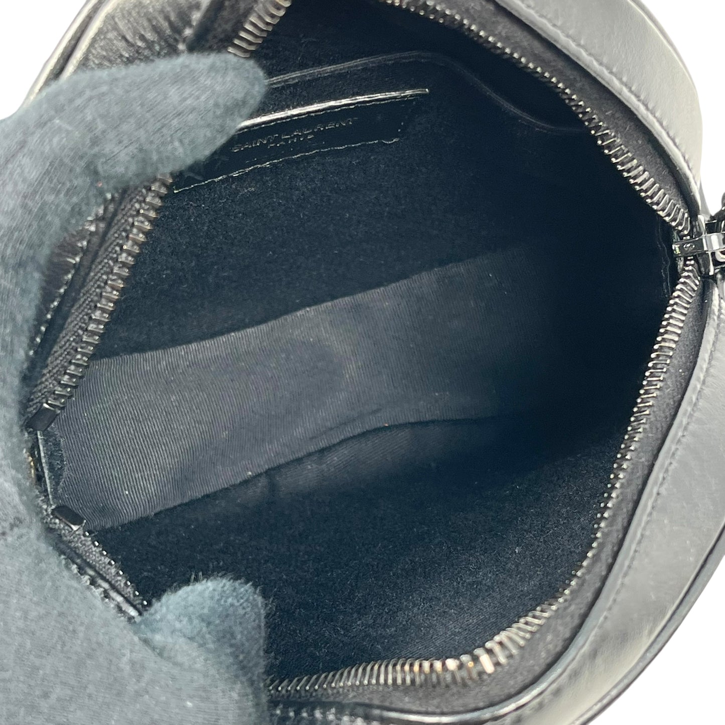 Saint Laurent Vinyle Mini Chain Shoulder Bag - Black