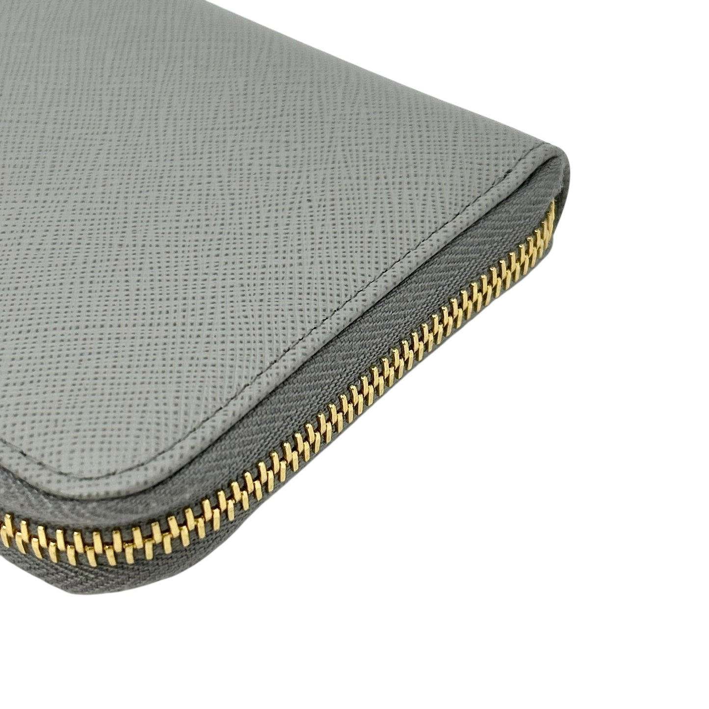 PRADA Saffiano Leather Metal Long Wallet