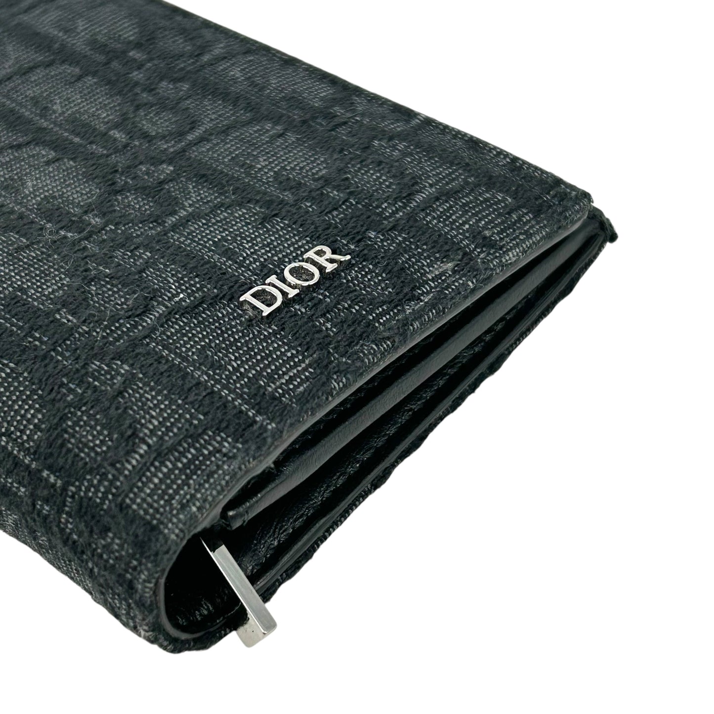Dior Oblique Vertical Long Wallet - Black