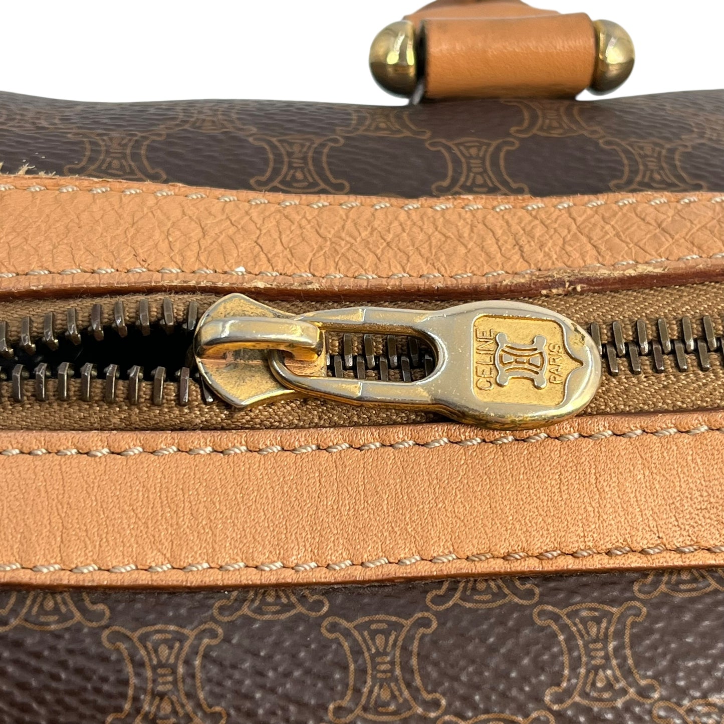 CELINE Macadam Boston Hand Bag - Brown