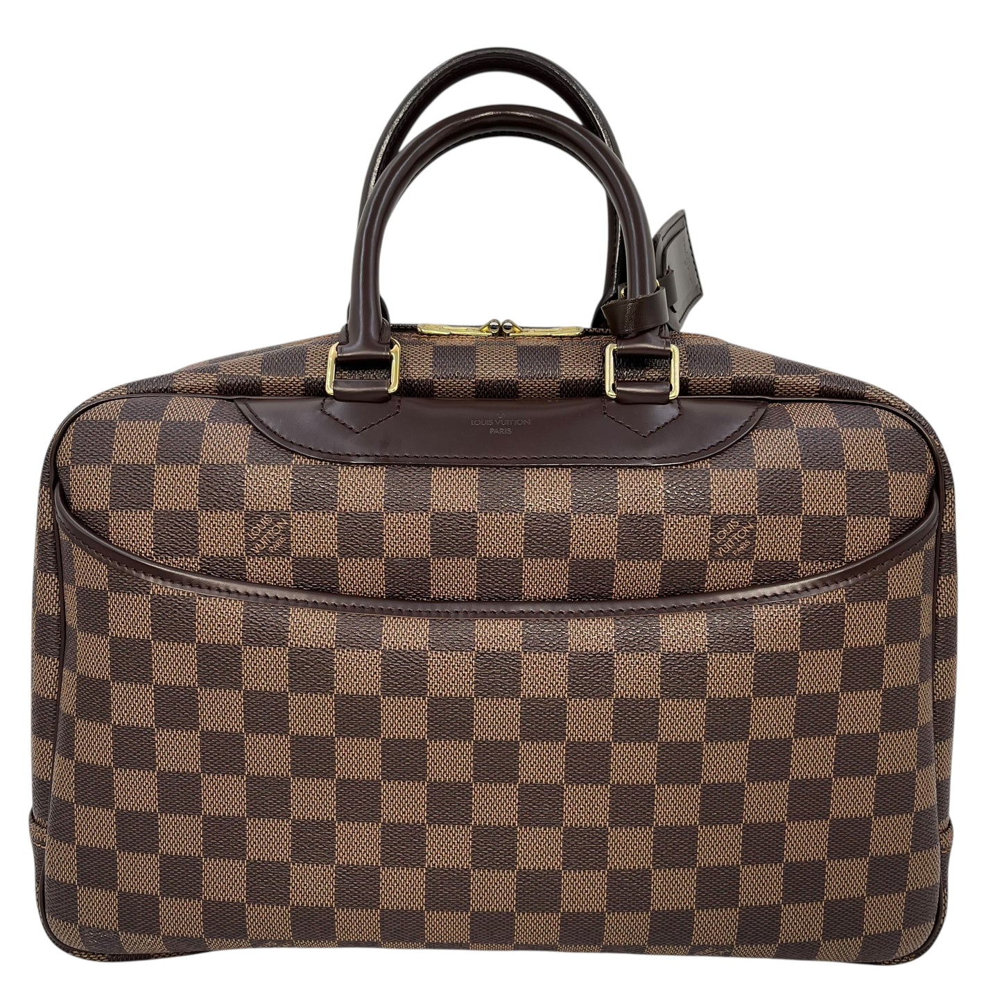 Louis Vuitton Damier Deauville Bowling Vanity Hand Bag