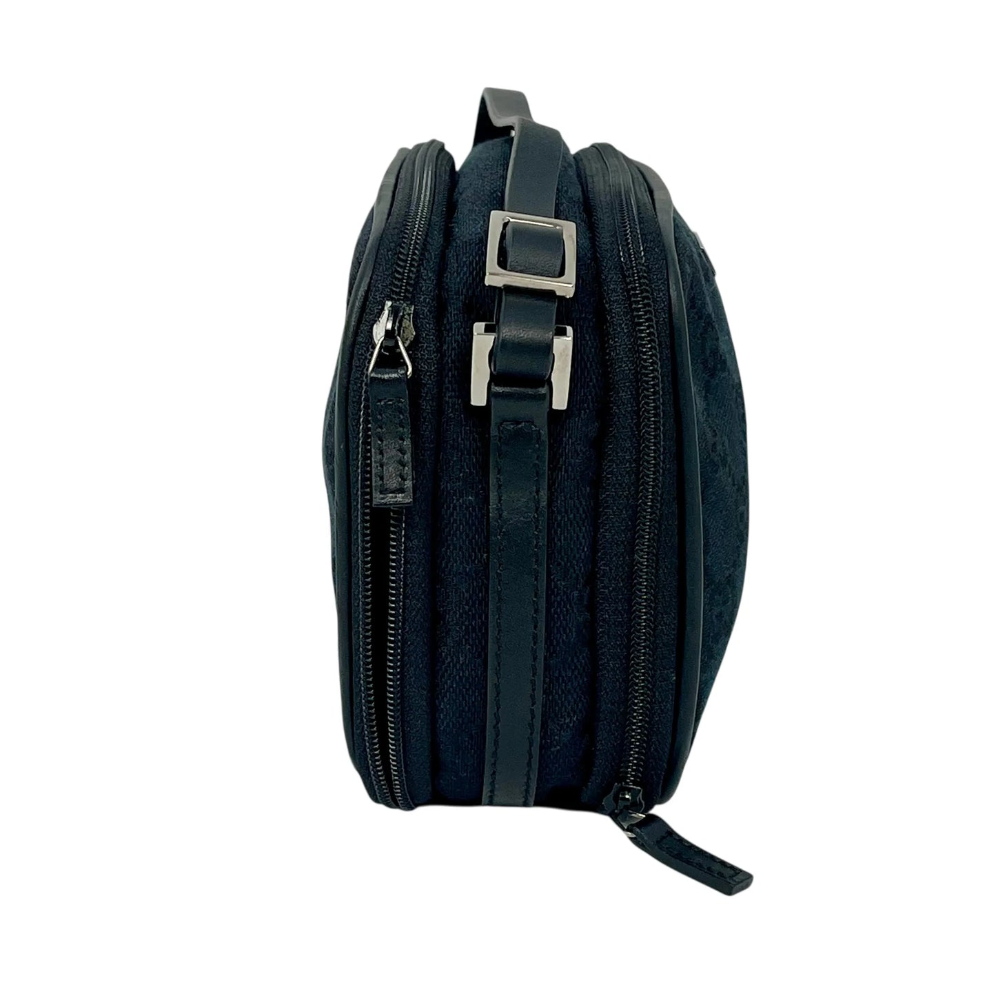 GUCCI GG Canvas Shoulder Pouch Mini Bag - Black