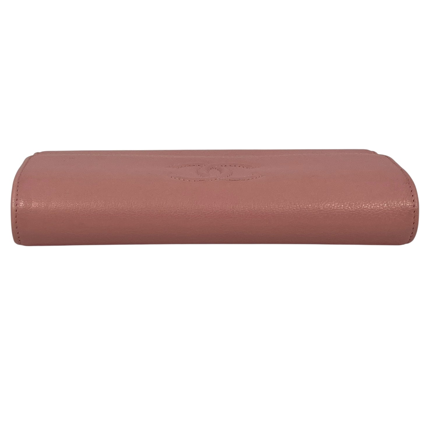 CHANEL Caviar Skin Bi-Fold Long Wallet - Pink