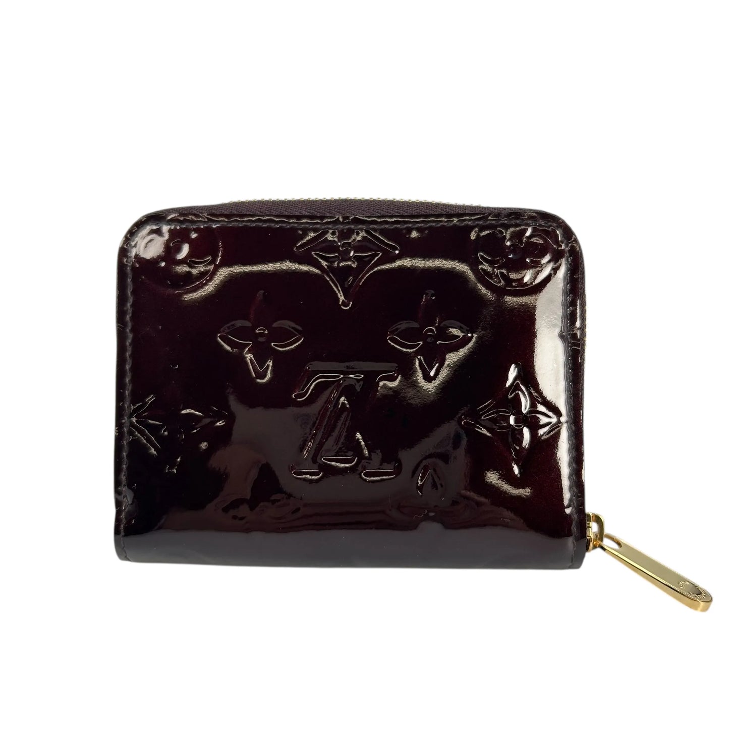 Louis Vuitton Vernis Zippy Card Case Compact Wallet - Darkbrown
