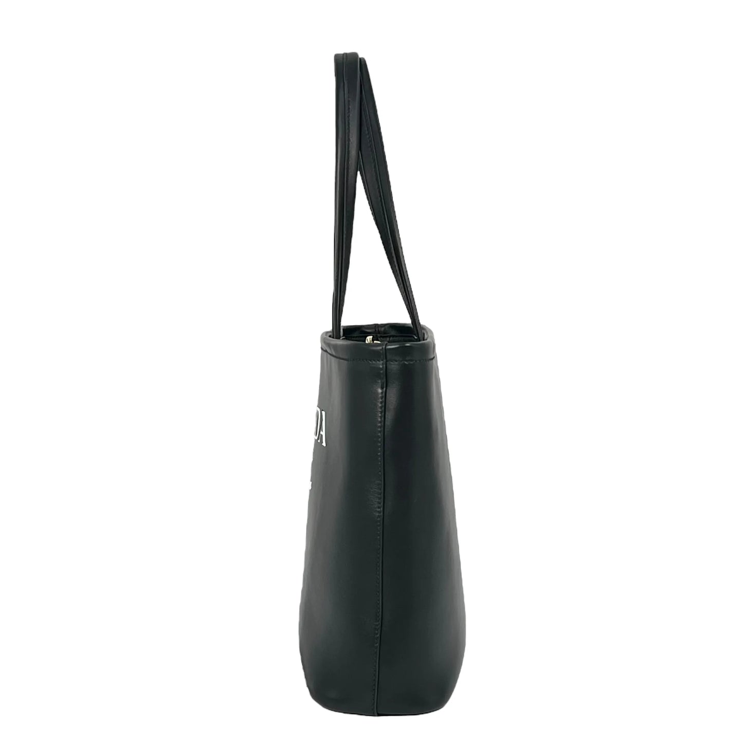 PRADA Soft Calf Leather 2way Tote Bag Shoulder Bag - Black