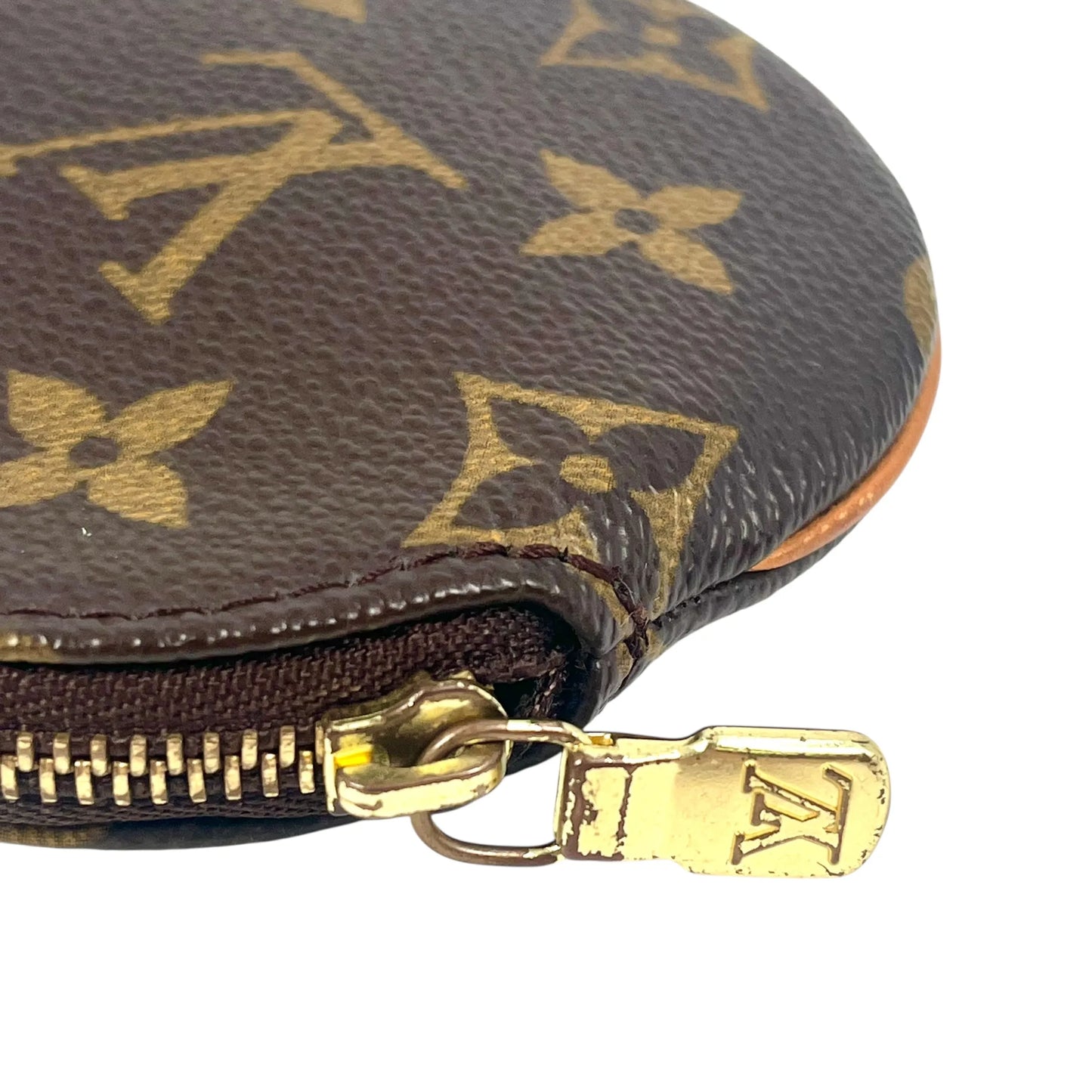 Louis Vuitton Monogram Porte-Monnaie Rond Coin Case - Brown