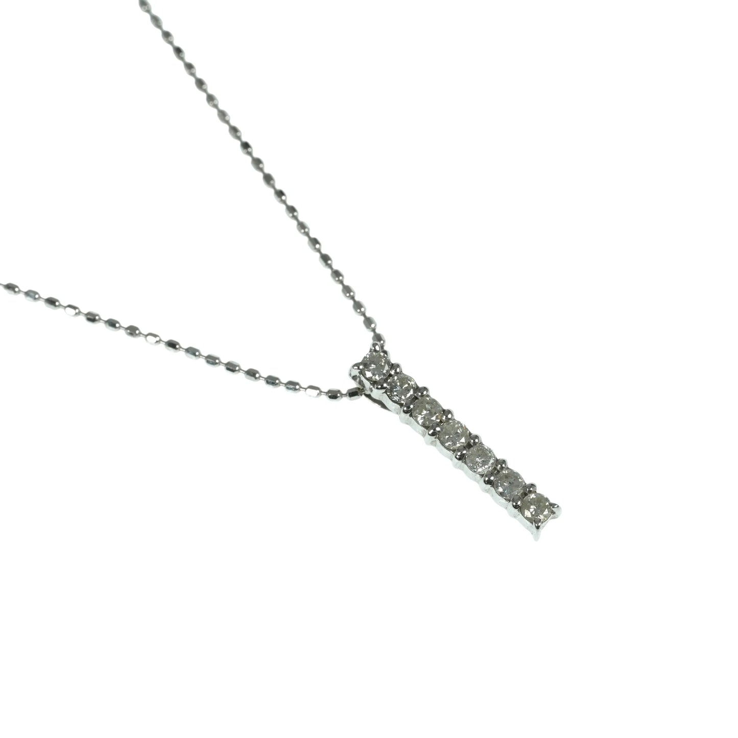 K14WG 7P Diamond Necklace