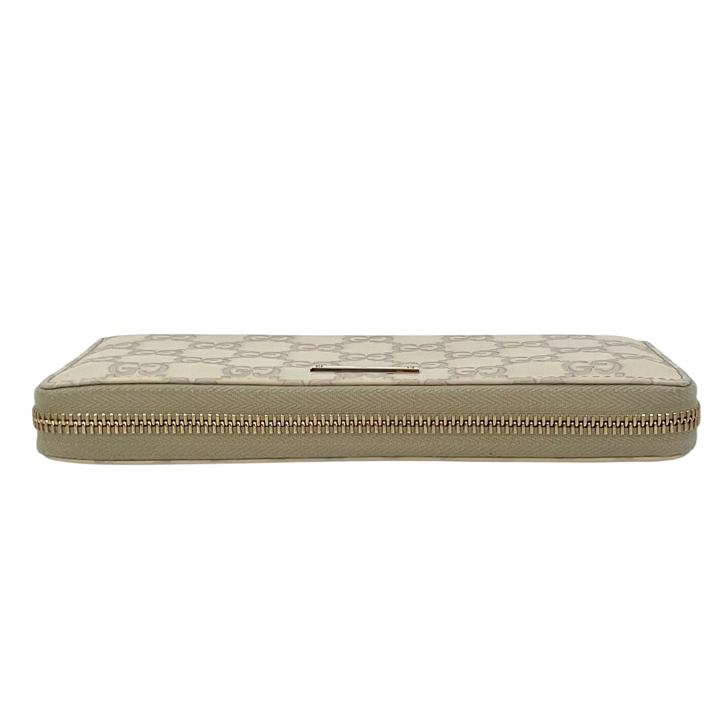 GUCCI Round Zipper Long Wallet - Beige