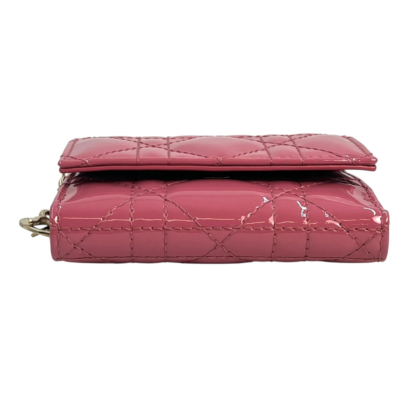 Dior Lady Dior Lotus Compact Wallet - Pink