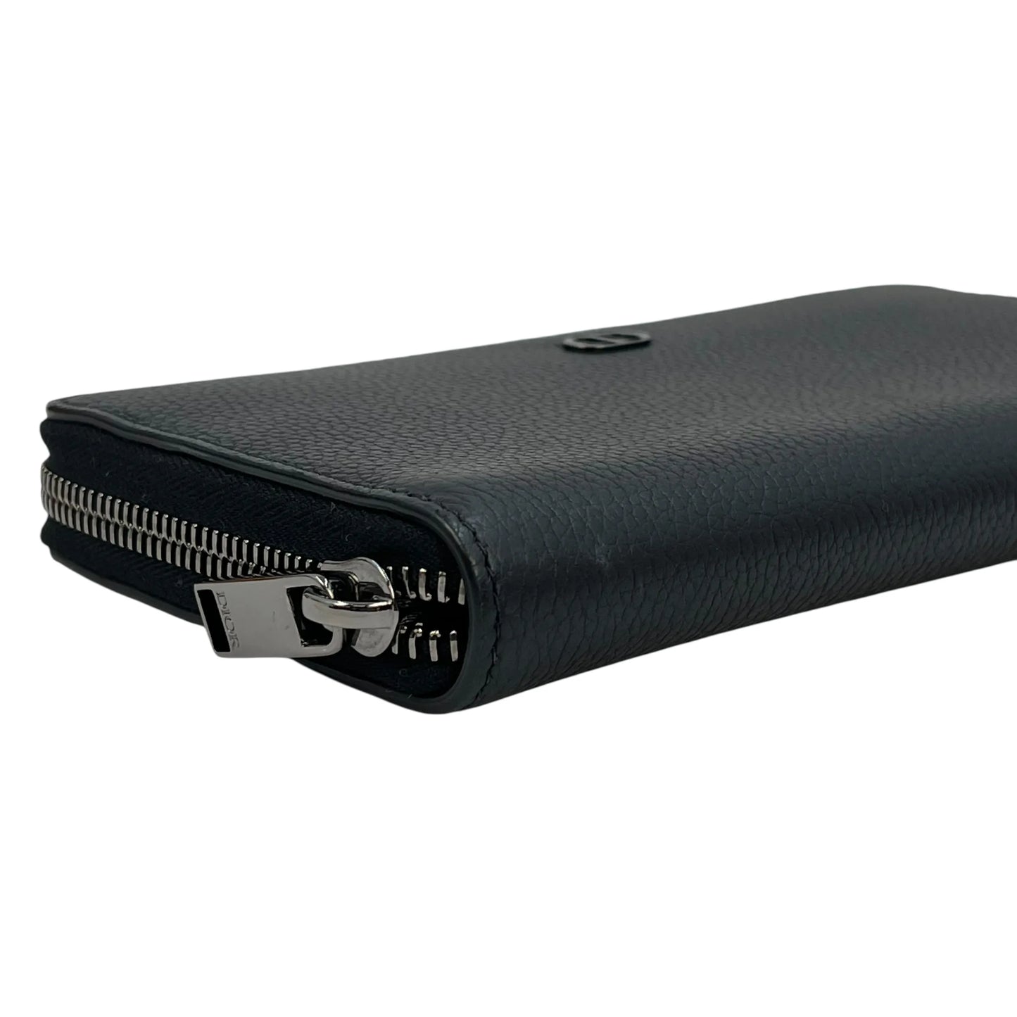 Dior CD Icon Round Zipper Long Wallet - Black