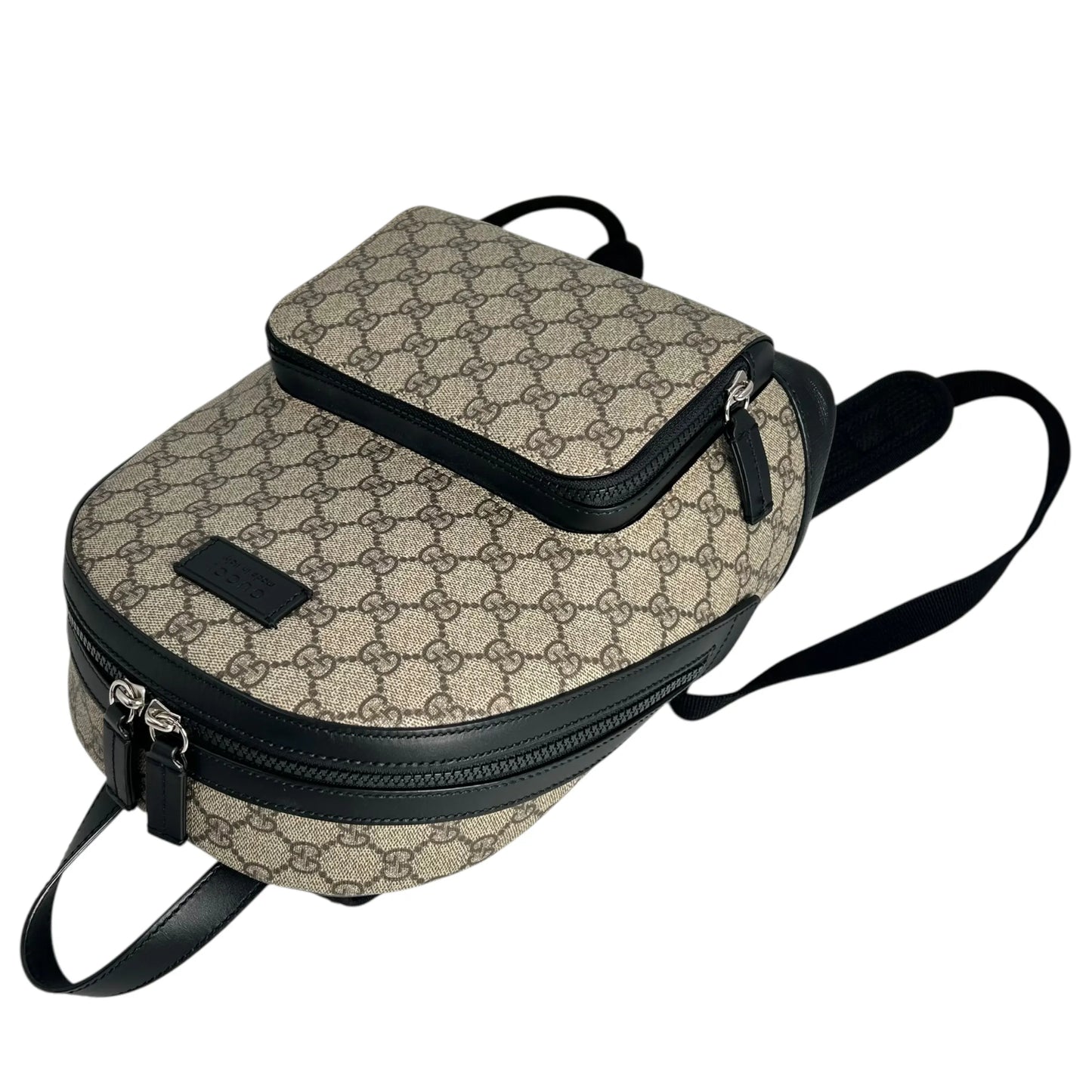 GUCCI GG Supreme Canvas Small Backpack - Beige Black