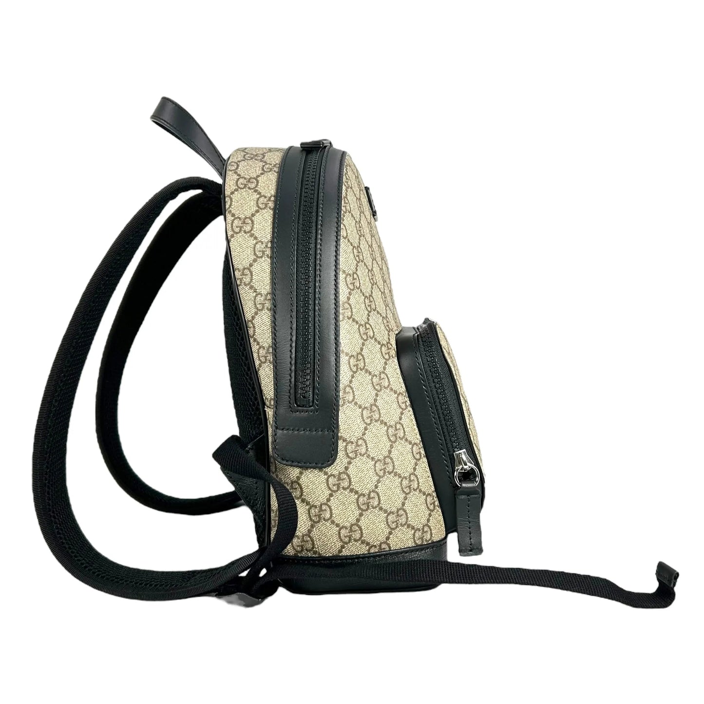 GUCCI GG Supreme Canvas Small Backpack - Beige Black