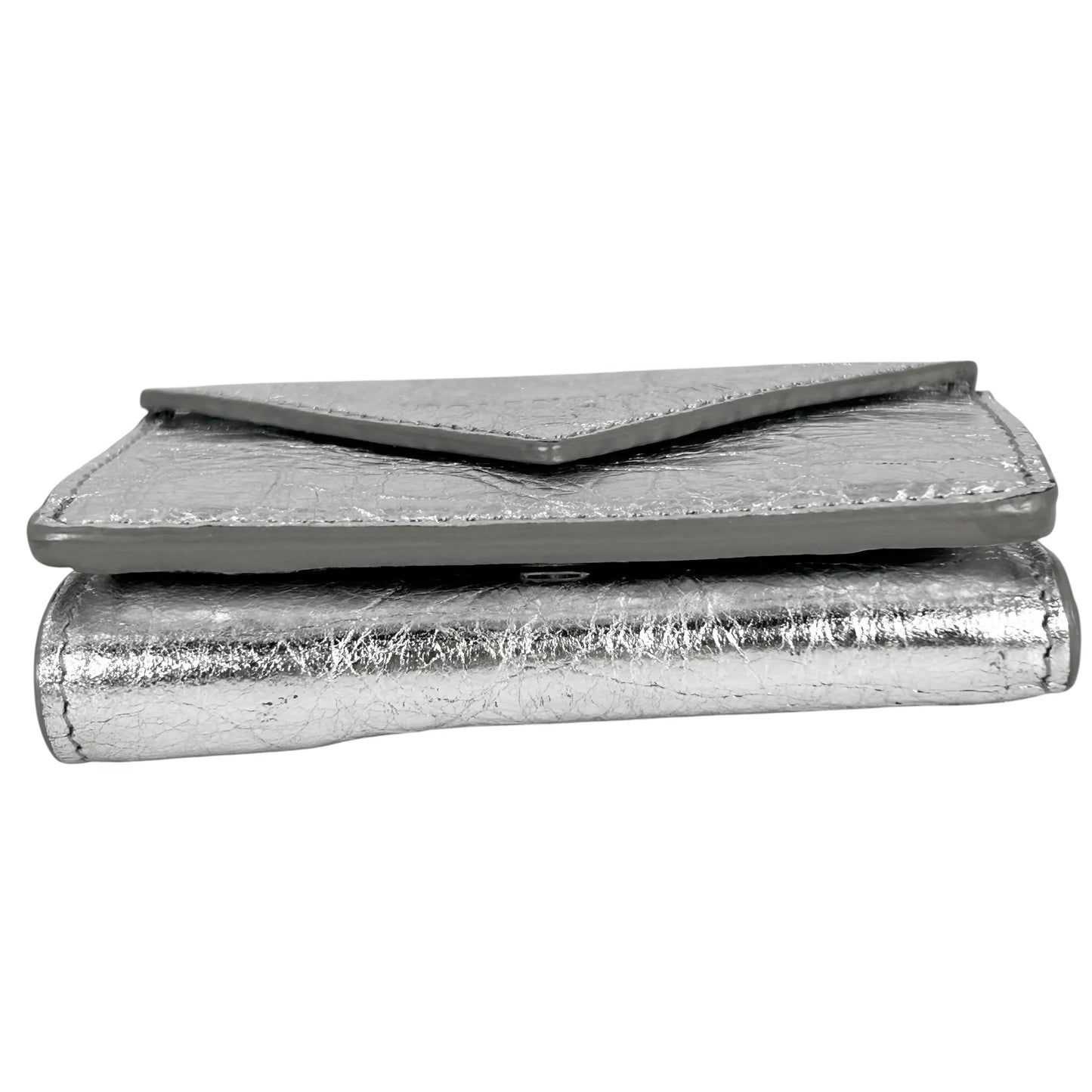 BALENCIAGA Papier Miini Compact Wallet - Silver