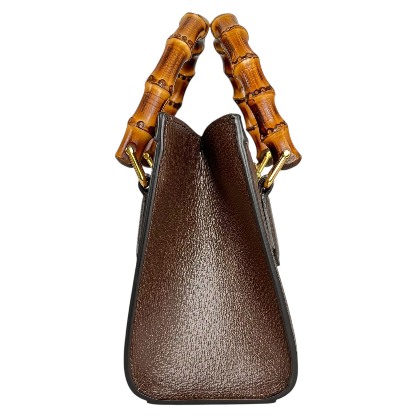 GUCCI Diana GG Bamboo Mini Hand Bag - Brown