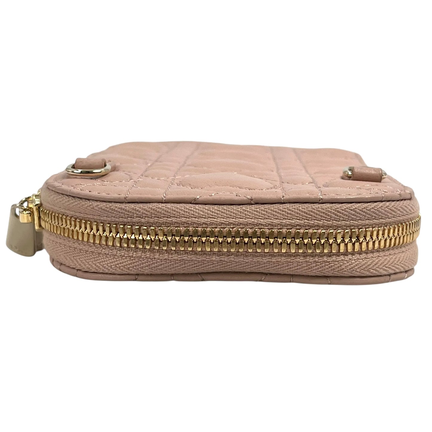 Dior Lady Dior Call’in Phone Case Cannage Lambskin Shoulder Bag - Pink