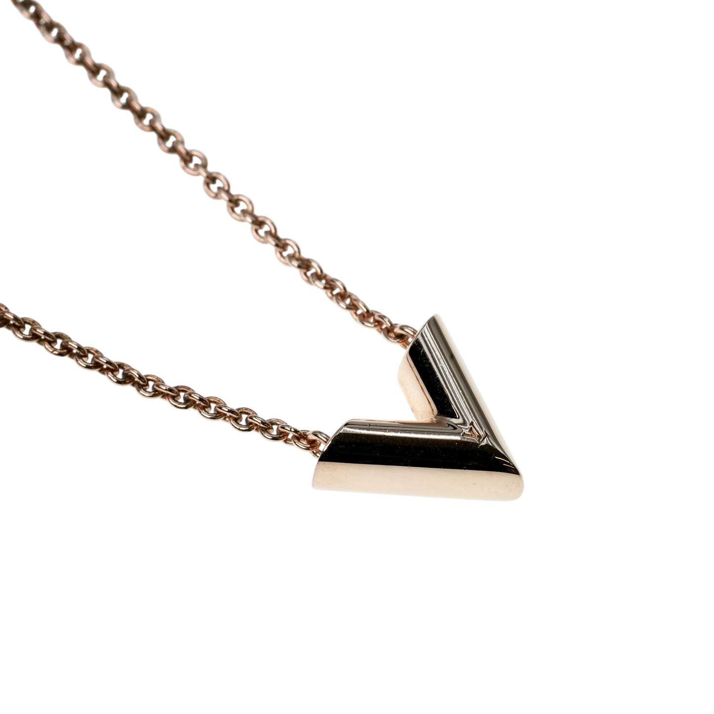Louis Vuitton Essential V Necklace Rose Gold