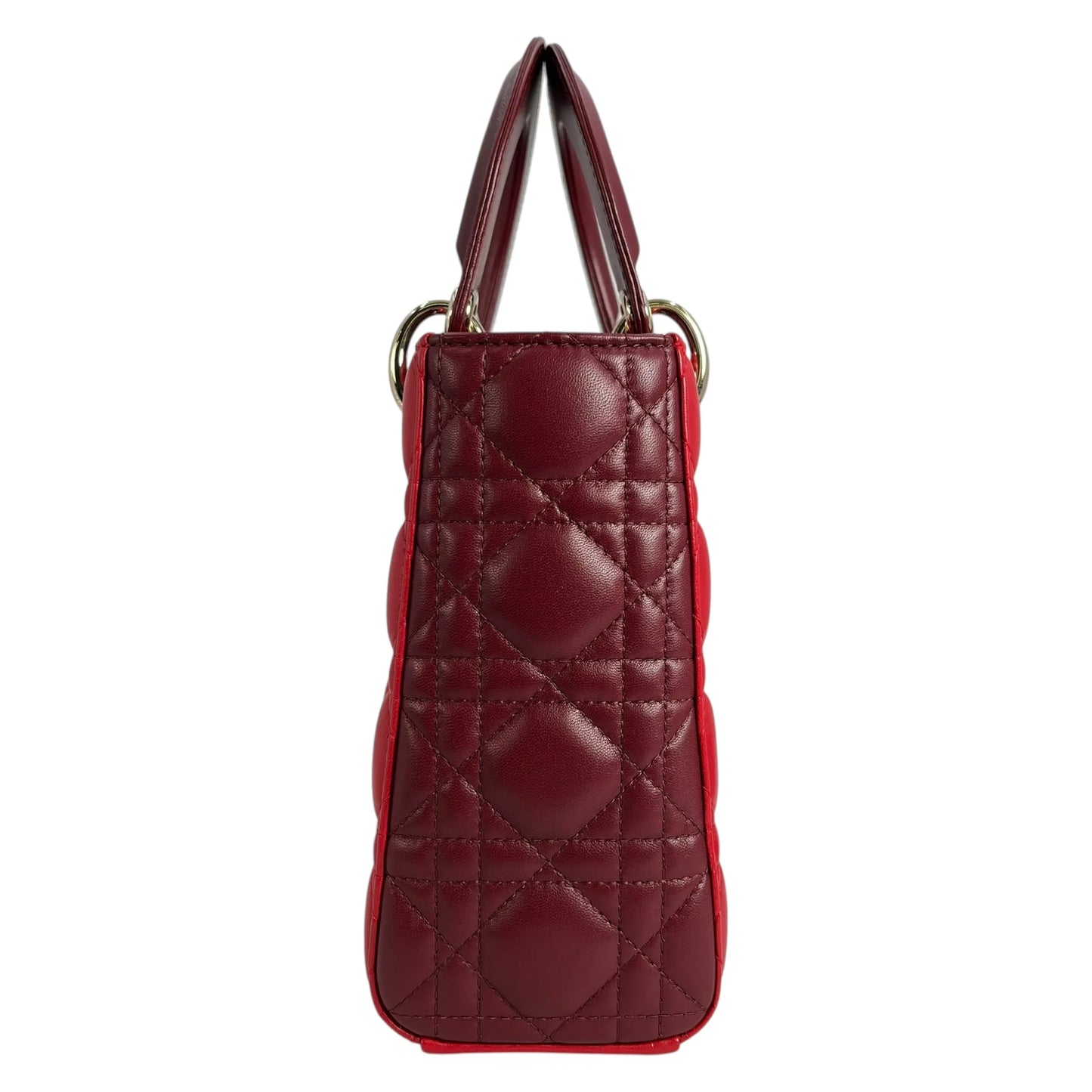 Dior Lady Dior Small Hand Bag - Red