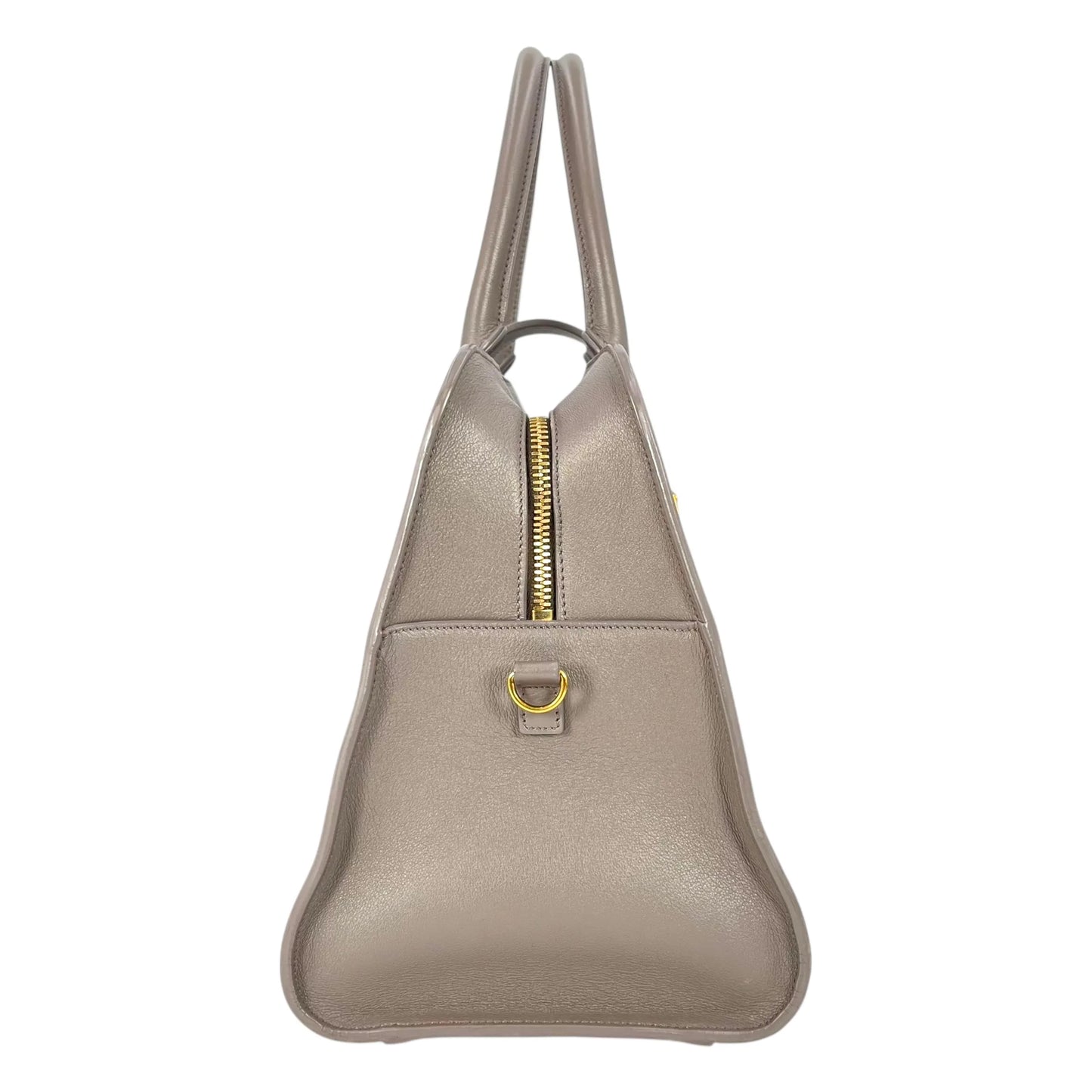 Saint Laurent Cabas Leather Hand Bag - Gray