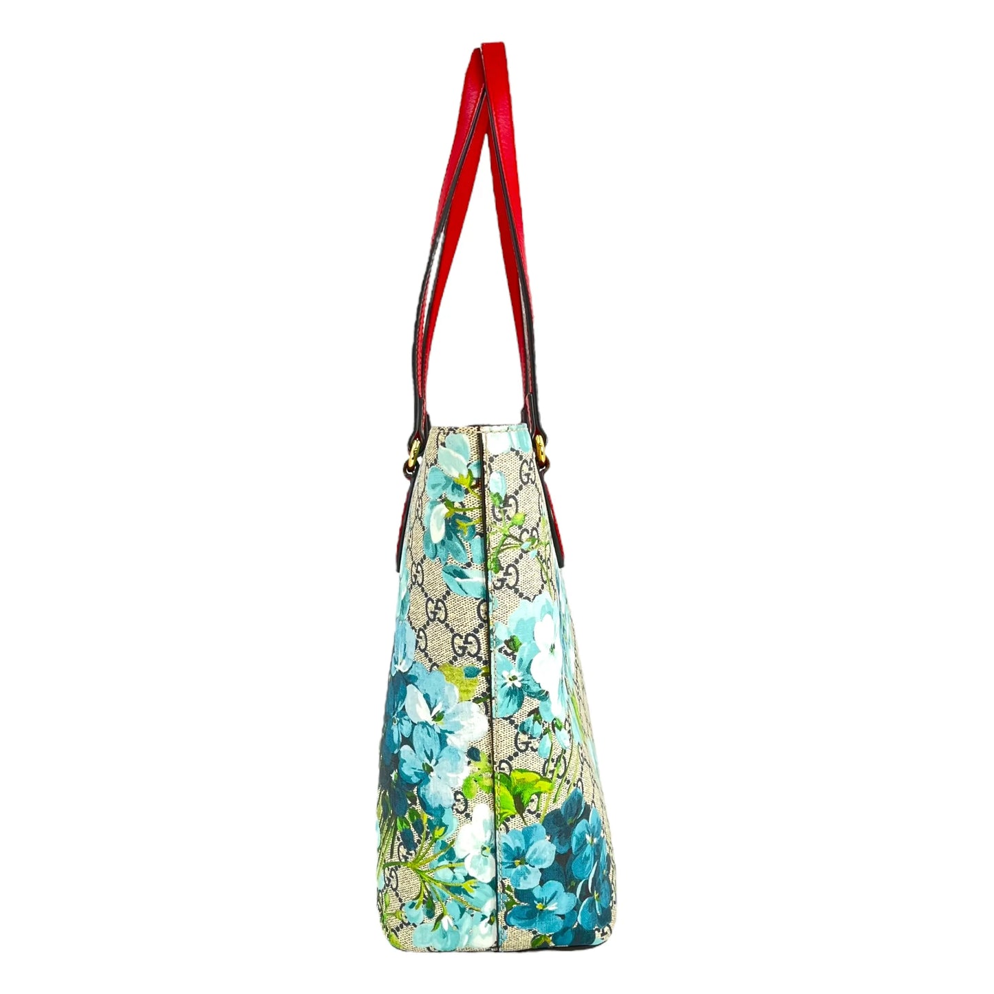GUCCI GG Blooms GG Supreme Canvas Tote Bag - Red