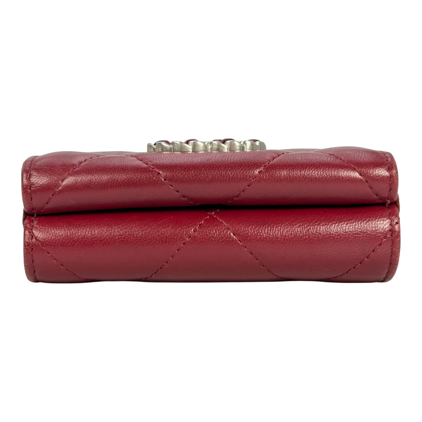 CHANEL Materasse Chanel 19 Compact Wallet - Red