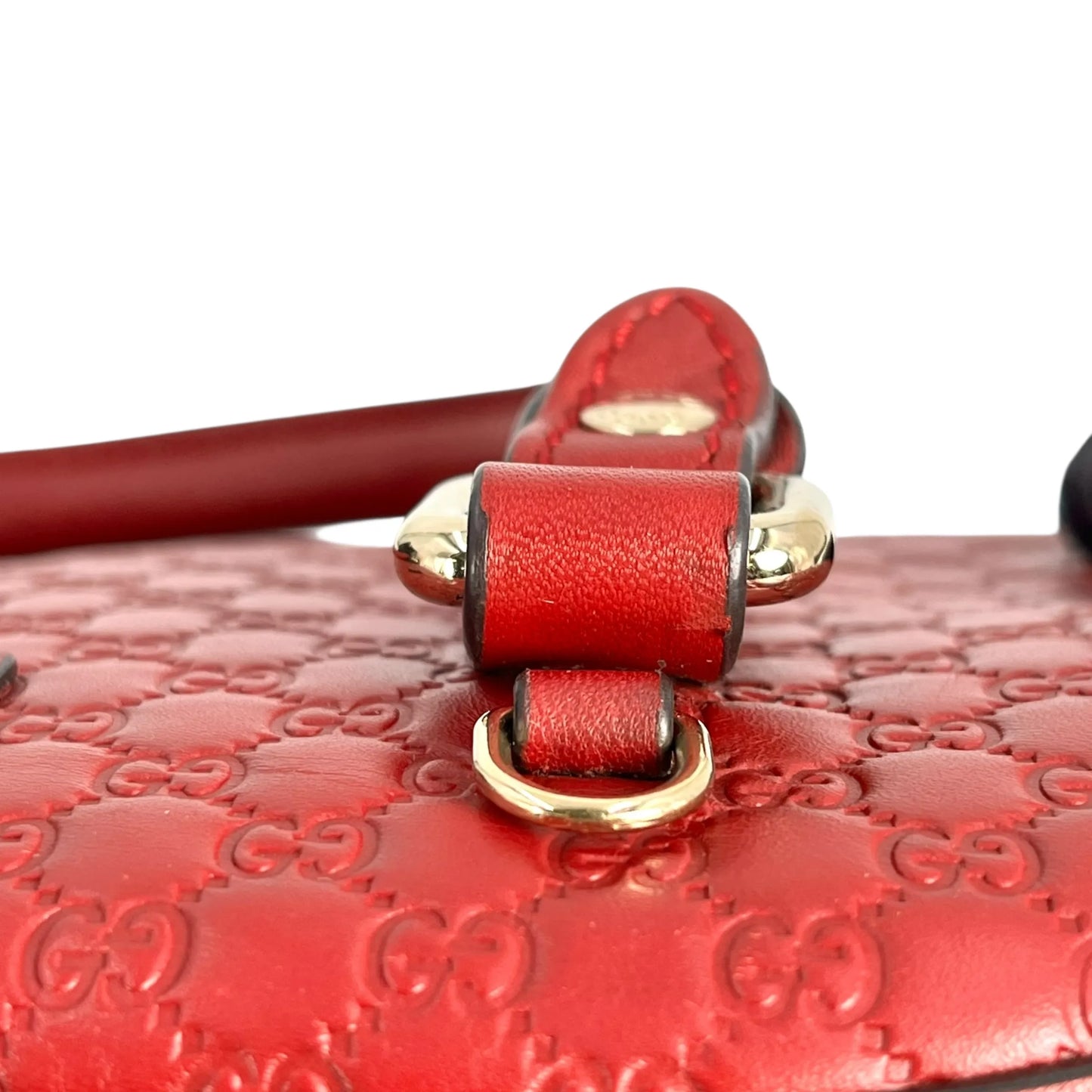 GUCCI Micro Guccissima Hand Bag - Red