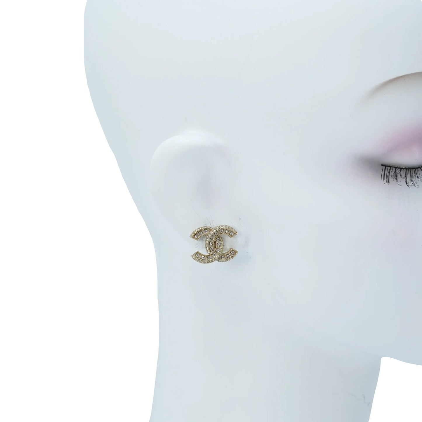 CHANEL Crystal Timeless CC Earring F21 V - Gold Plated