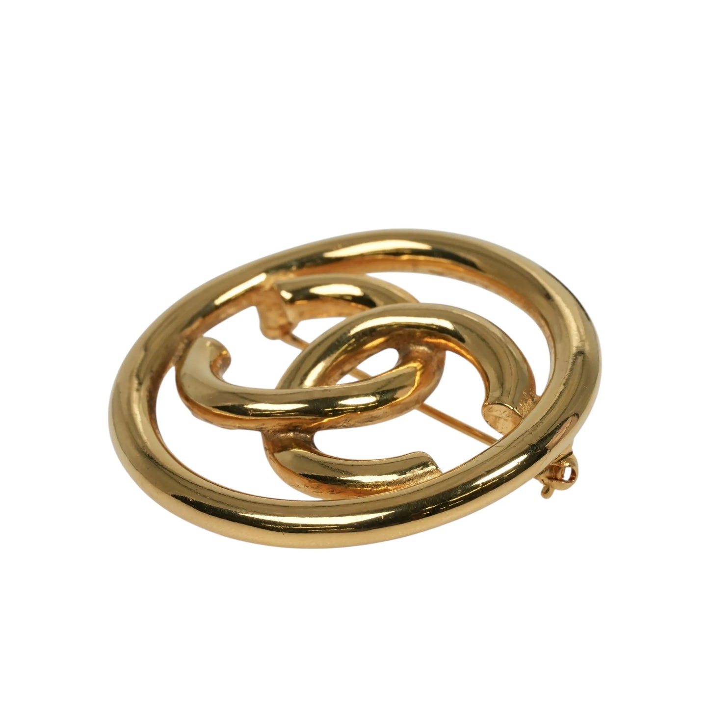 CHANEL CC Logo Brooch 03P - Gold