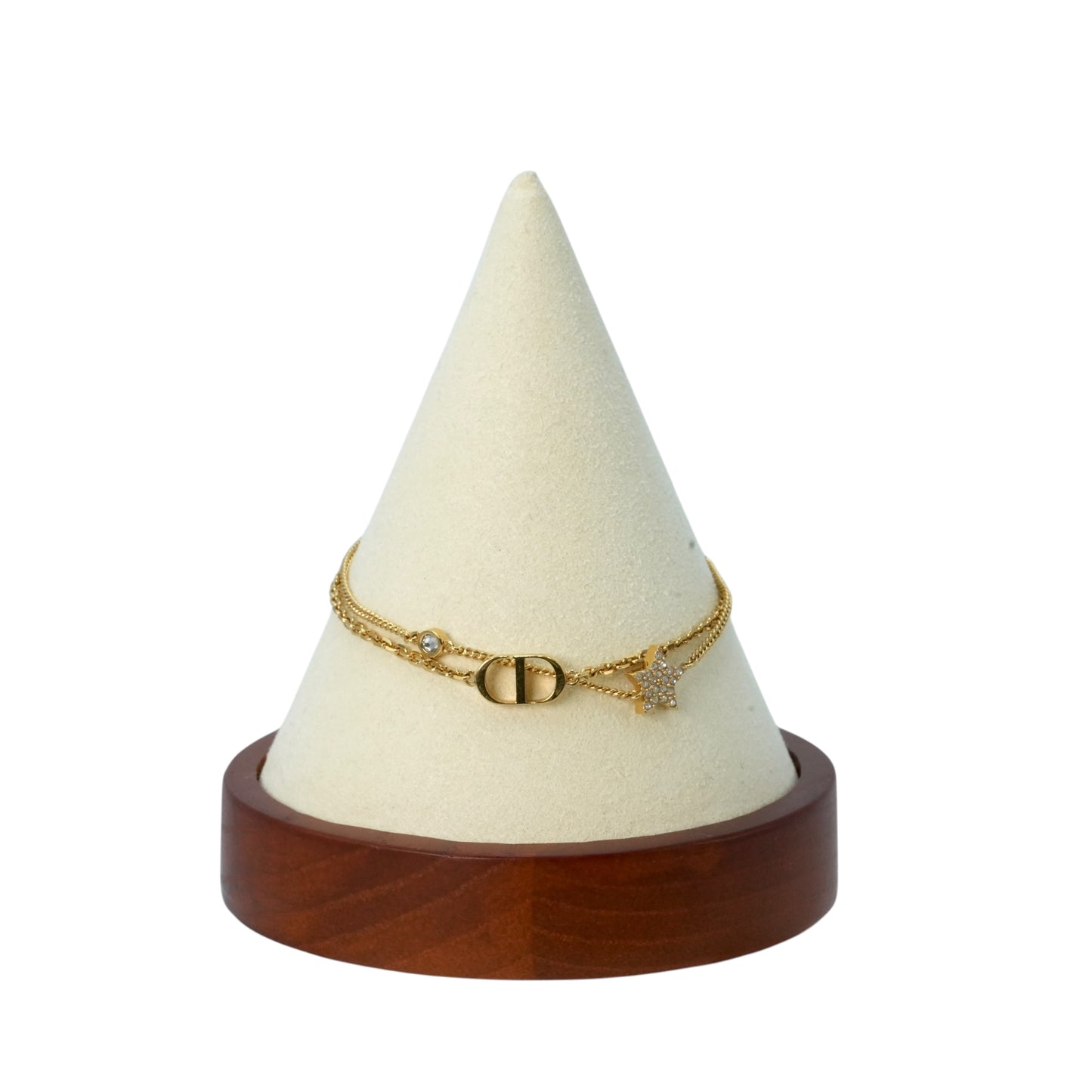 Dior Petit CD Double Bracelet Star Rhinestone - Gold Plated